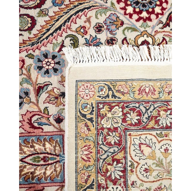 2000 - 2009 Mogul, One-of-a-Kind Hand-Knotted Area Rug in Ivory, 8' 0" x 10' 9" For Sale - Image 5 of 8