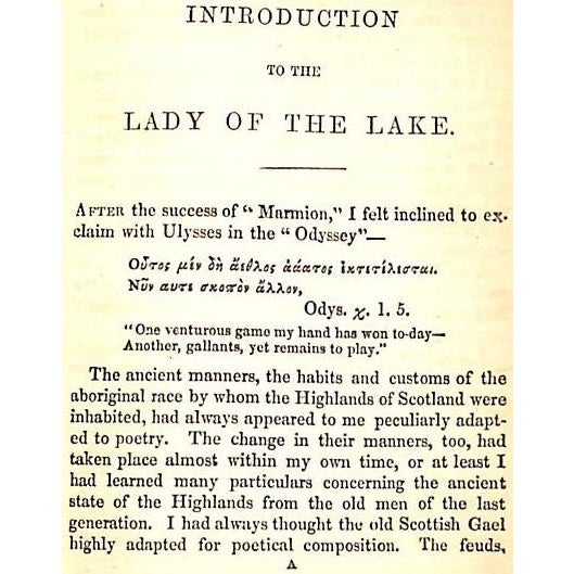 Traditional "The Lady of the Lake" 1873 Scott, Sir Walter For Sale - Image 3 of 5
