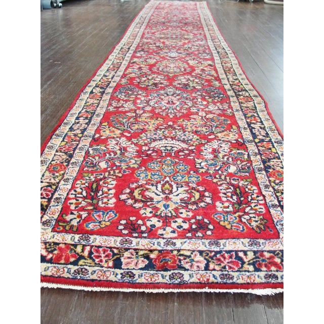 Traditional Antique Persian Sarouk Runner For Sale - Image 3 of 9