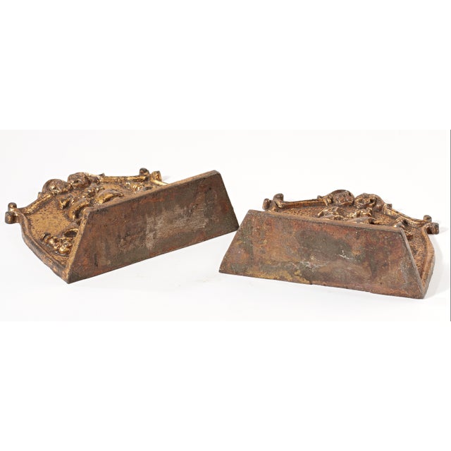 Early 20th Century Pair of Vintage Cast Iron Book Ends - Sailing Ship - Elizabethan Galleon For Sale - Image 5 of 5