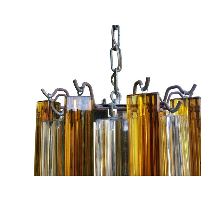 Orange Vintage Murano Glass Pendant from Venini, Italy, 1970s For Sale - Image 8 of 13