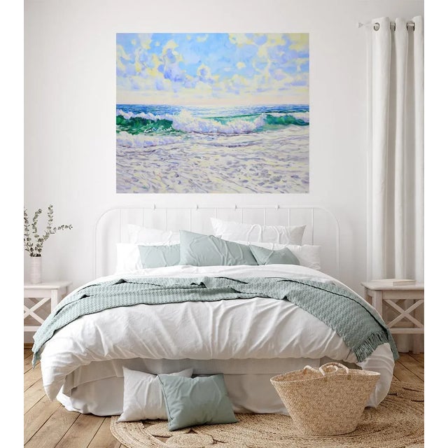 Textile Ocean Music. Modern Original Painting. Iryna Kastsova For Sale - Image 7 of 8