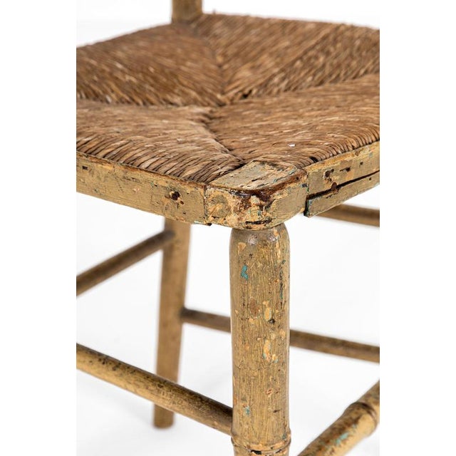 Brown Georgian Side Chair with Rattan Seat For Sale - Image 8 of 14