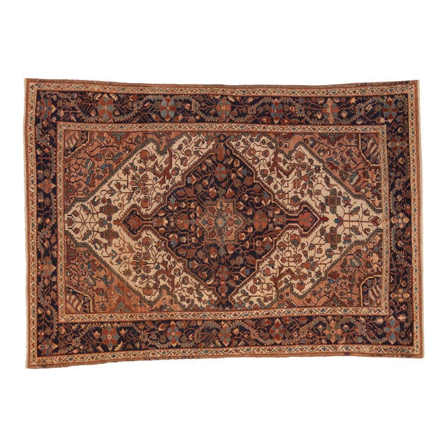 Vintage Distressed Malayer Rug - 4'9" x 6'6" For Sale