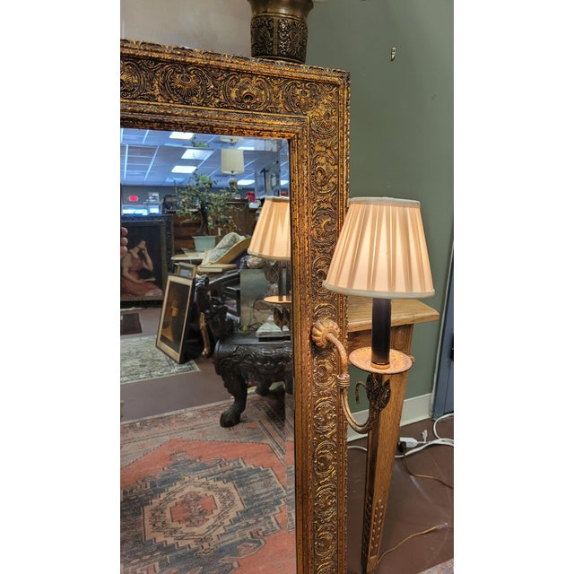 1970s Candle Lit Gilt & Beveled Glass Mirror For Sale In Philadelphia - Image 6 of 11