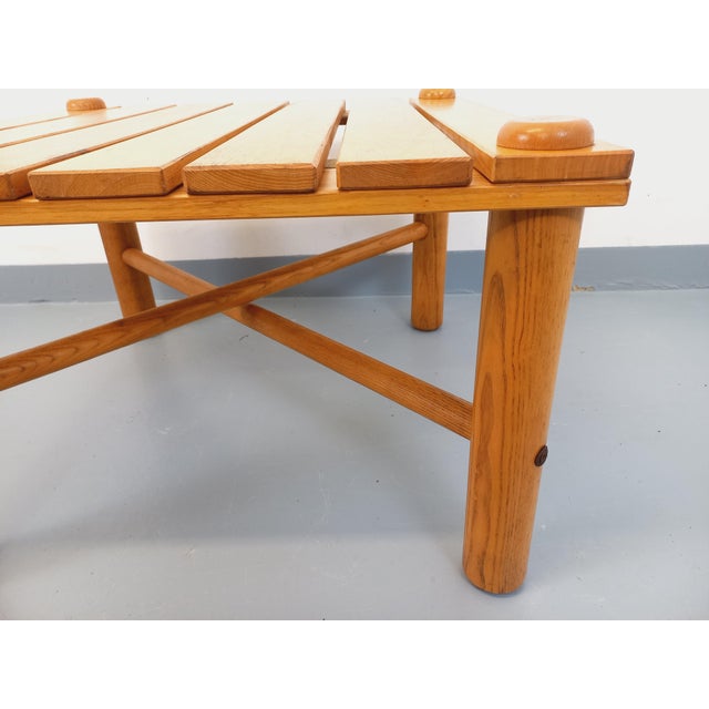 Vintage Square Coffee Table in Pine, 1970s For Sale - Image 15 of 16