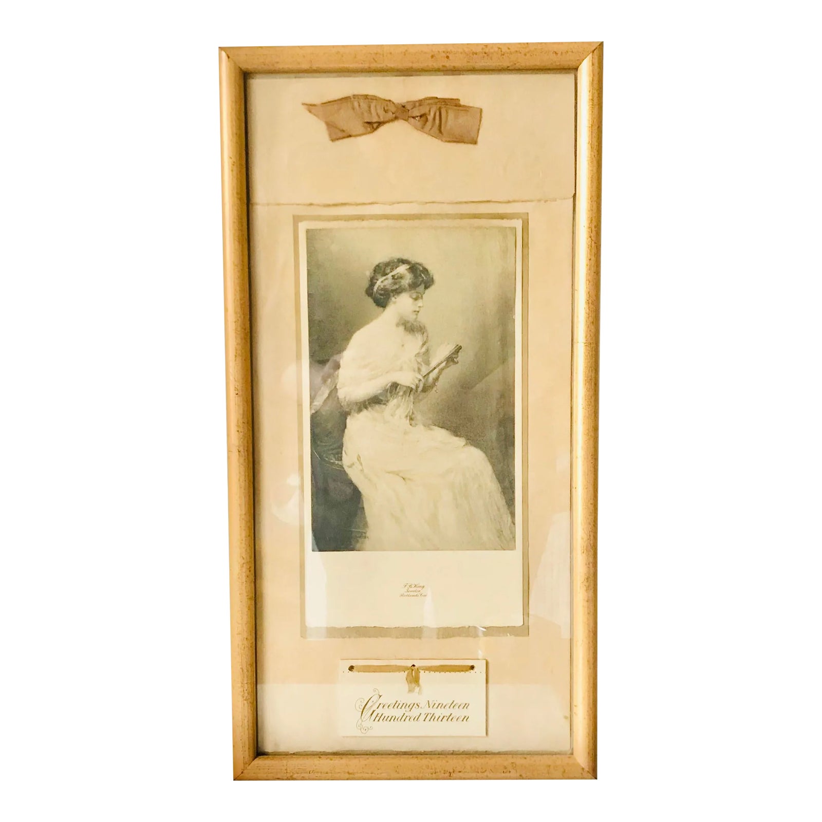 Framed Intact GerlachBarklow 1913 Advertisement Calendar With William