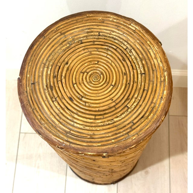 Crespi Style Split Reed Tall Pedestal For Sale In Miami - Image 6 of 8