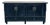 Vintage Distressed Black Hardware Credenza Console Sideboard Cabinet For Sale