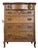 Antique Tiger Oak Serpentine 5-Drawer Dresser For Sale