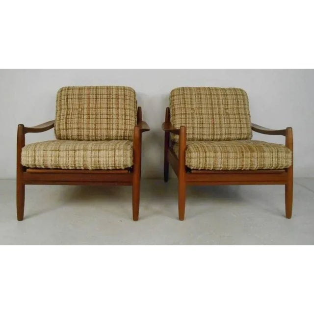 1970s Scandinavian Modern Sofa and Chairs For Sale - Image 4 of 8