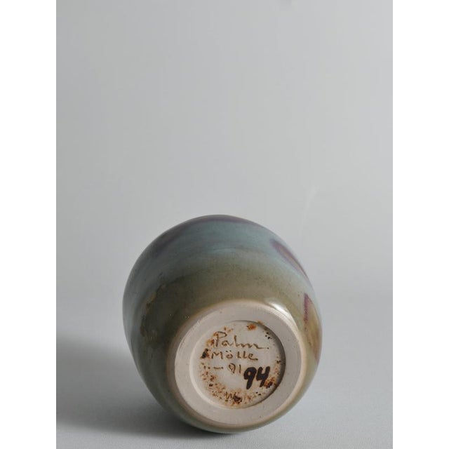 Vintage Studio Pottery Stoneware Vase with Jun-Style Glaze by Rolf Palm, 1991 For Sale - Image 17 of 18