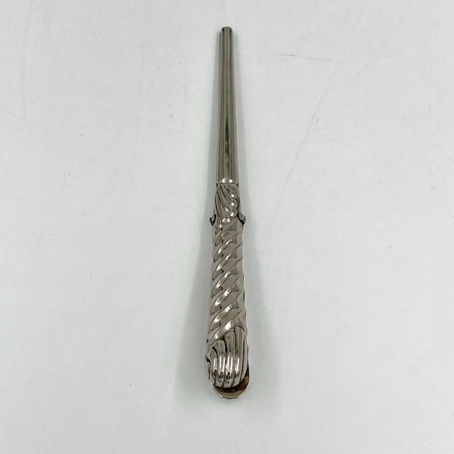 Silver Vintage Silverplate Glove Stretcher Tong Style For Sale - Image 8 of 9
