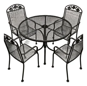 Mid Century Modern Woodard Wrought Iron Table Set