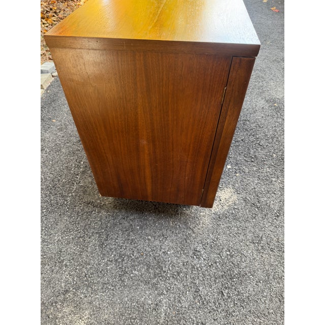 Mid-Century Modern Walnut Credenza With Sculptural Fluted Doors For Sale - Image 10 of 12