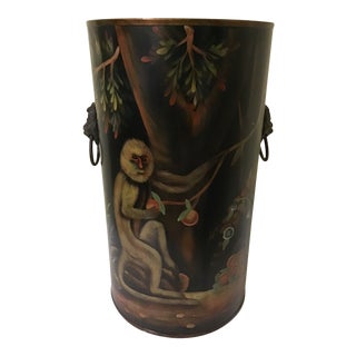 Mario Lopez Torres Style Monkey Lion Umbrella Stand/ Trash Can For Sale