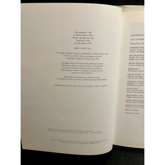 Antiques From the Garden 1999 Alistair Morris British Reference Book on Outdoor Decor 280 Pages For Sale - Image 9 of 11