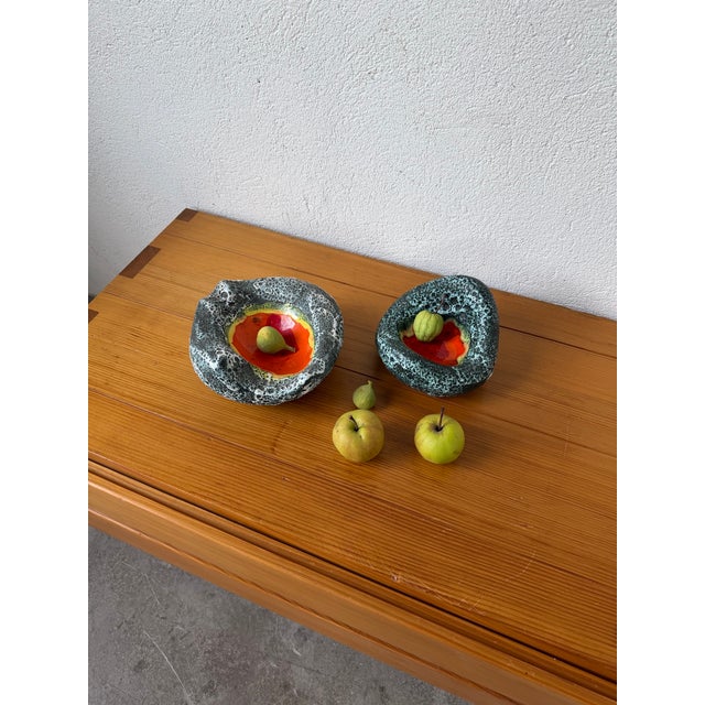 Vintage Fat Lava Ashtrays from Vallauris, 1960s, Set of 2 For Sale - Image 3 of 18