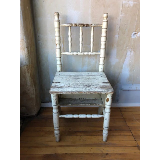 Antique Italian Painted Library Chair Ladder Chairish