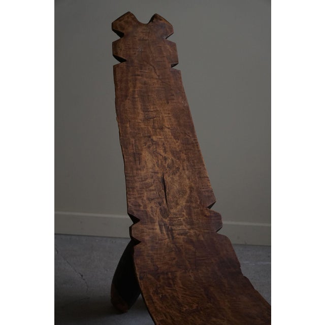 Wood West African Tribal Lobi Chair, Burkina Faso, 1940s For Sale - Image 7 of 17