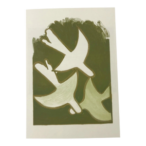 Georges Braque Lithograph P87 Les Oiseaux Blancs 1963