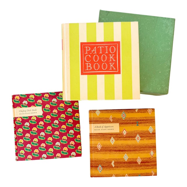 1950s Entertaining and Cocktail and Patio Cookbooks by Helen Evans Brown, Boxed Set For Sale