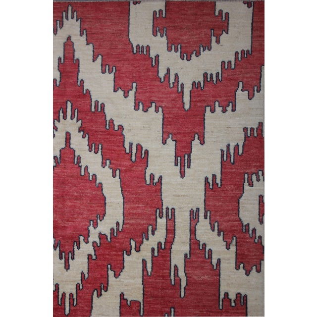 Modern Hand Knotted Ikat Rug - 12'0" X 9'5" For Sale - Image 3 of 5