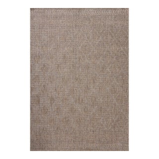 Amber Lewis x Loloi Topanga Natural / Mist 18" x 18" Sample Rug For Sale