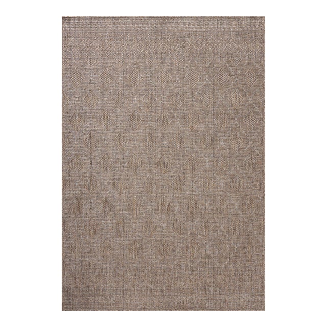Amber Lewis x Loloi Topanga Natural / Mist 18" x 18" Sample Rug For Sale