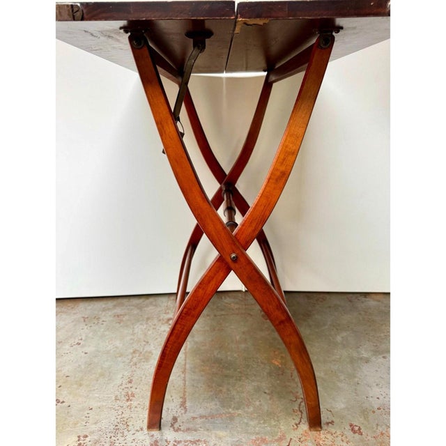 Early 20th Century Early 20th Century English Regency Style Folding Coaching Table in Mahogany Wood For Sale - Image 5 of 14