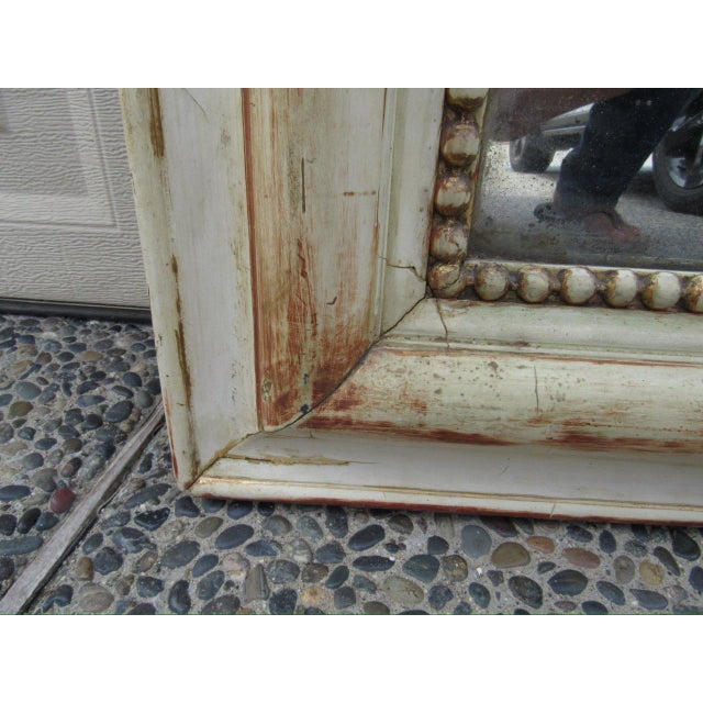 French Antique French Painted Louis Philippe Mirror For Sale - Image 3 of 16