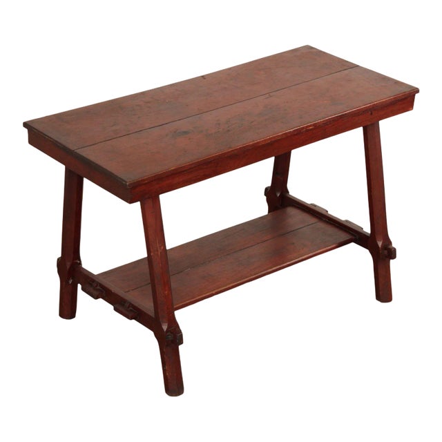 Antique Arts & Crafts Two-Tier Library or Work Table For Sale