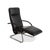 Animal Skin Fino Leather Armchair in Black with Manual Reclining Function by Franz Fertig For Sale - Image 7 of 18