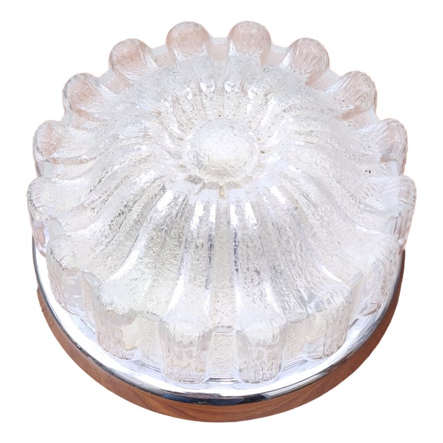 Ceiling and Wall Light in Floral from Glashuette Limburg, 1970s For Sale