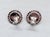 Orange Vintage 1950s Signed Kramer Carved Faux-Coral Clear Rhinestone Clip Earrings For Sale - Image 8 of 9