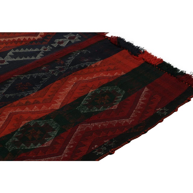 1950s Vintage Persian Shiraz Tribal Kilim in Colorful Geometric Patterns - Rug & Kilim For Sale - Image 5 of 8