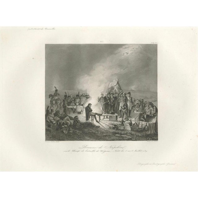 After Adolphe Roehn, Napoleon at the Bivouac of Wagram, Engraving, 1840 For Sale - Image 9 of 9