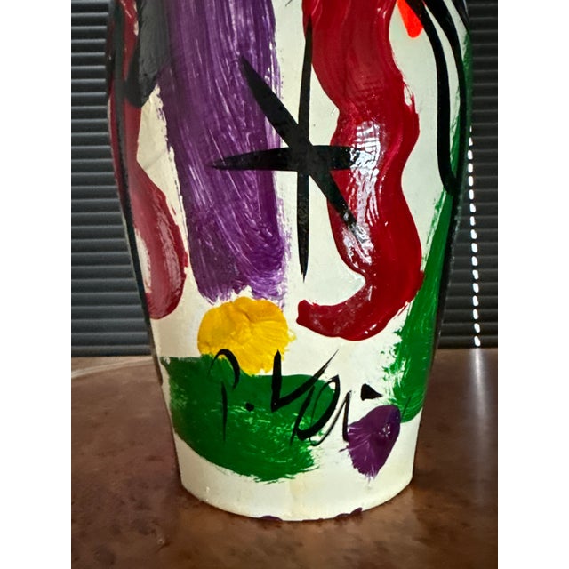 1970s Original Peter Keil Colorful Lamp and Shade Painting For Sale In Atlanta - Image 6 of 8