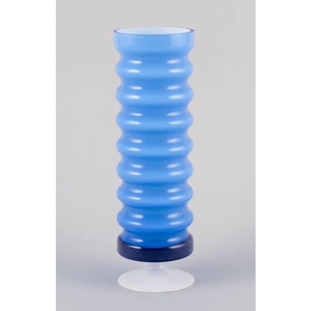 1960s Wavy Art Glass Vases by P. O. Ström for Alsterfors Glasbruk, Sweden, 1960s, Set of 2 For Sale - Image 5 of 8