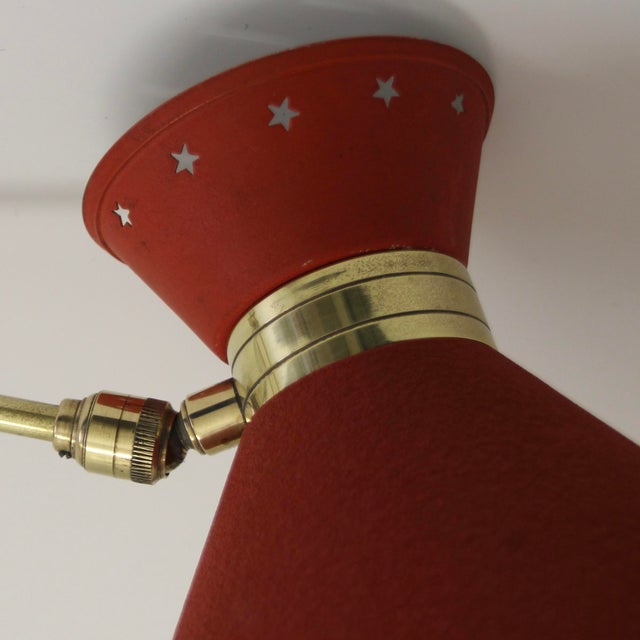 Red Diabolo Articulated Wall Light by Rene Mathieu for Lunel, 1950s For Sale - Image 13 of 14