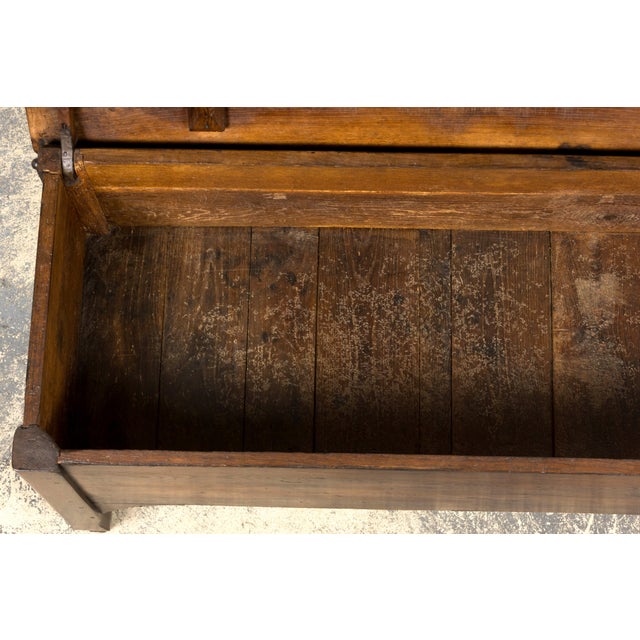 Wood Early 19th Century Country French Provincial Oak Coffer Trunk For Sale - Image 7 of 18