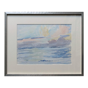 Late 20th Century Original Seascape Watercolor Signed