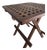 French Teak Folding Side Table For Sale
