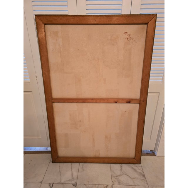 Vintage Mid Century Modern Large Signed Abstract Painting For Sale - Image 10 of 10