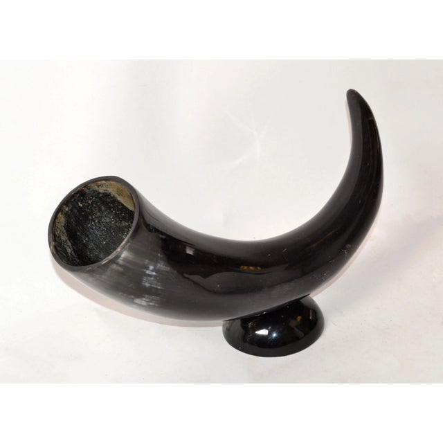Mid-Century Modern Original Animal Black Horn Table Sculpture, Centerpiece Base For Sale - Image 10 of 10