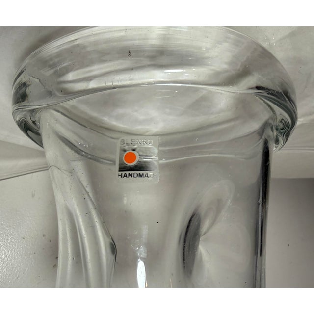 Blenko 1960s Large Lifesize Blenko Hand Blown Art Studio Glass Cowboy Hat Sculpture Vase For Sale - Image 4 of 12