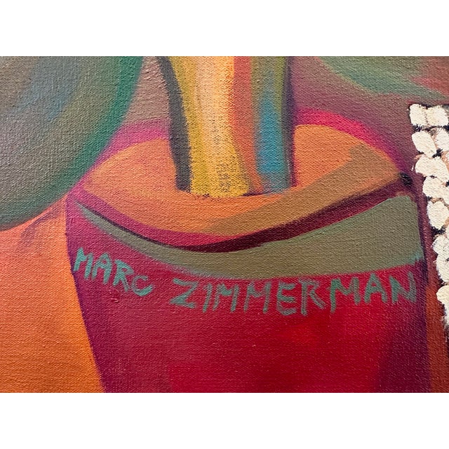 2020s Marc Zimmerman "Cobbled Village" Oil Painting, Mediterranean Aerial View, Terracotta Rooftops, Warm Earth Palette, Contemporary Art West Coast For Sale - Image 5 of 8
