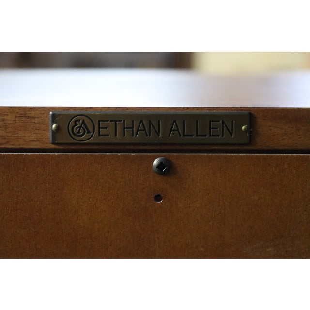 Brown Ethan Allen Cherry Wood Bookcase For Sale - Image 8 of 12