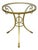 Late 20th Century Italian Neoclassical Style Gold Hoof Foot Round Occasional Side Table For Sale