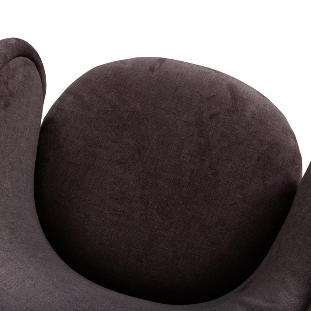 Freifrau Ona Fabric Chairs with Benches, Brown and Grey with Pattern, Set of 5 For Sale - Image 9 of 18